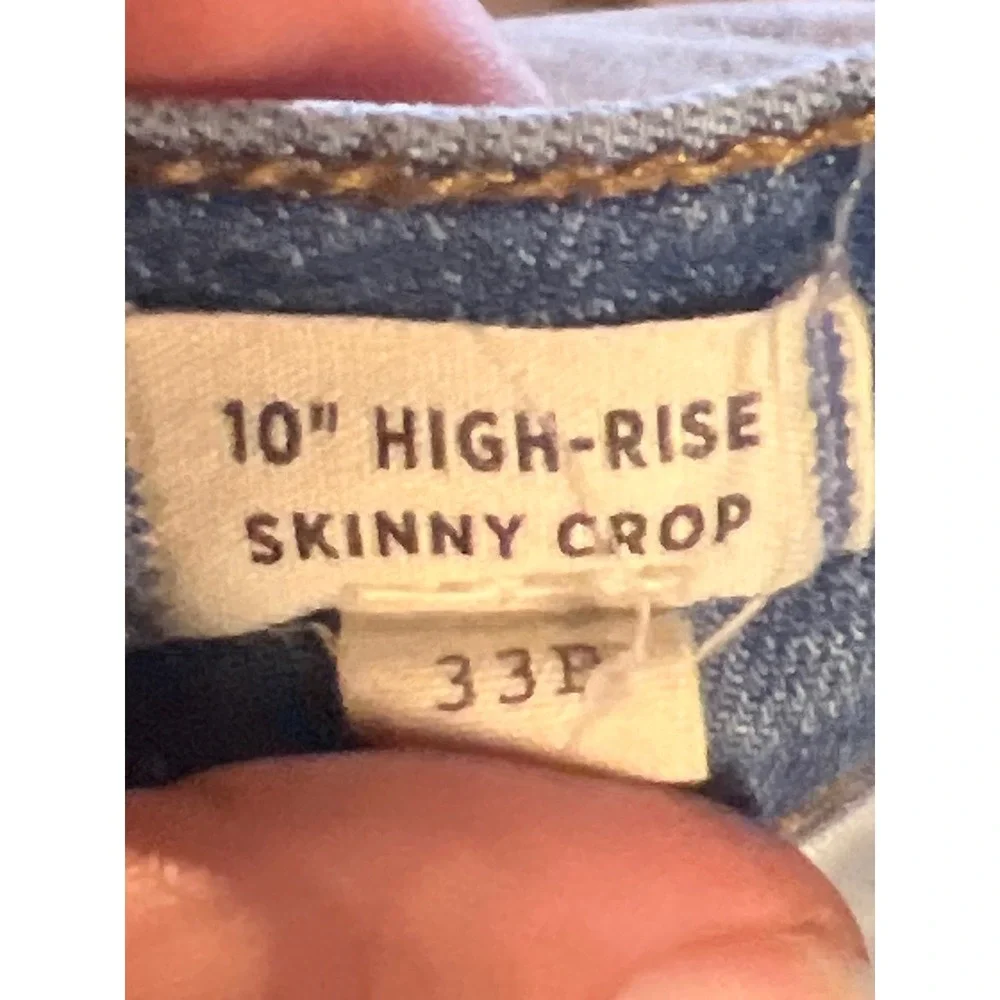 Madewell 10 High Rise Skinny Crop Jeans Womens 33P Denim Light Wash‎